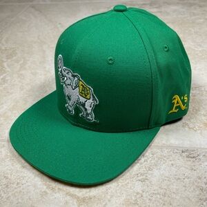 Oakland Athletics Green Snapback Elephant Logo Baseball Hat